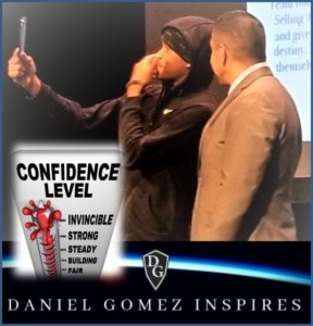 Daniel Gomez Confidence Architect Shares On Stages At Local Colleges and Universities "How Confidence Is The Difference Maker In Your Personal And Professional Life. Confidence Is A Mindset Strategy"
