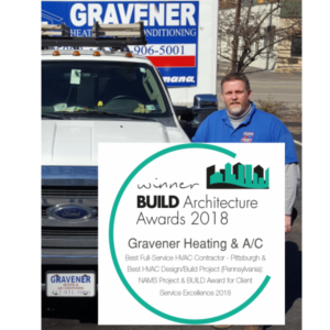 Gravener Heating and Air Conditioning Wins the BUILD 2018 Architectural Award for Best Full Service HVAC Contractor