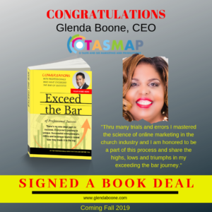 Glenda Boone; author, marketer and brand consultant shares how to use technology to generate more business income in “Exceed the Bar”