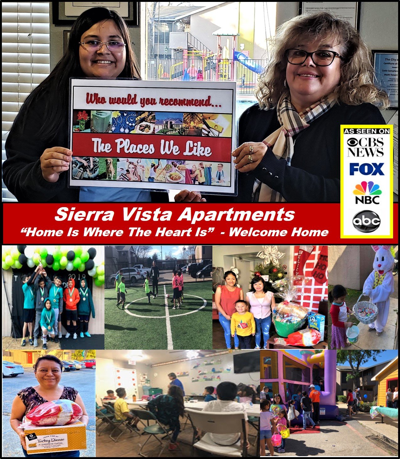 Sierra Vista Apartments In Dallas Texas Was Just Recognized By “The Places We Like In Dallas” As A Premier Living Community Whose #1 Priority Is The Family