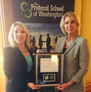 San Diego Etiquette Expert Maryanne Parker Honored by  Protocol School of Washington Walk of Fame